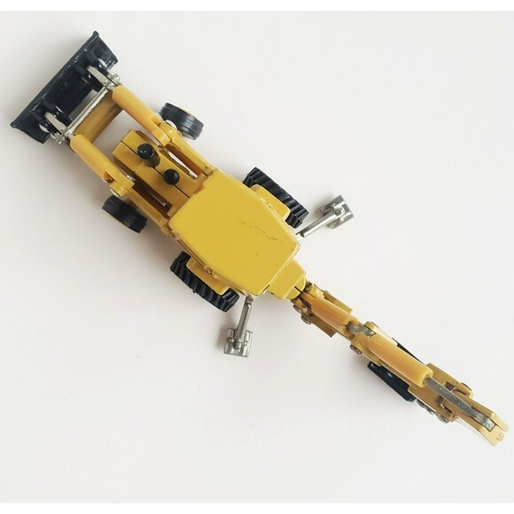 Vintage ERTL Ford Tractor Backhoe Loader 1:64 Diecast Metal 555B Yellow - Picture 9 of 15
